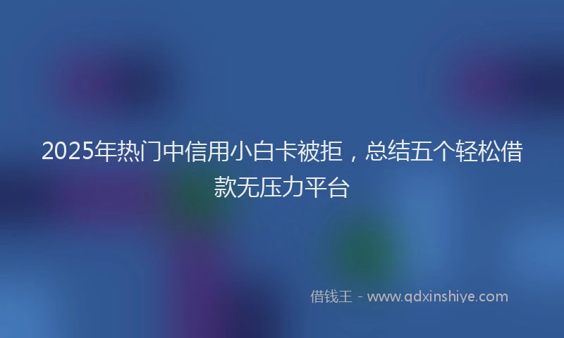 2025年热门中信用小白卡被拒，总结五个轻松借款无压力平台