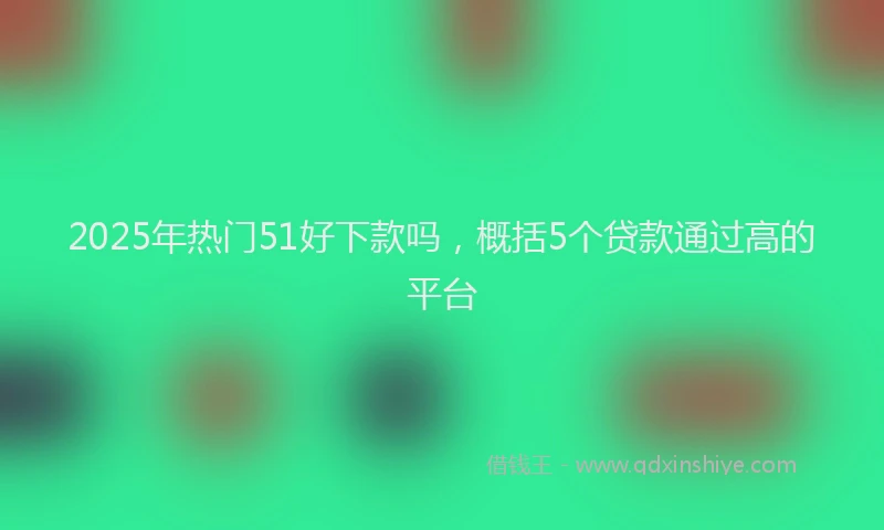 2025年热门51好下款吗，概括5个贷款通过高的平台