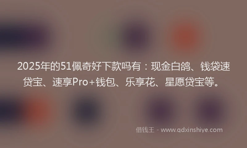 2025年的51佩奇好下款吗有：现金白鸽、钱袋速贷宝、速享Pro+钱包、乐享花、星愿贷宝等。