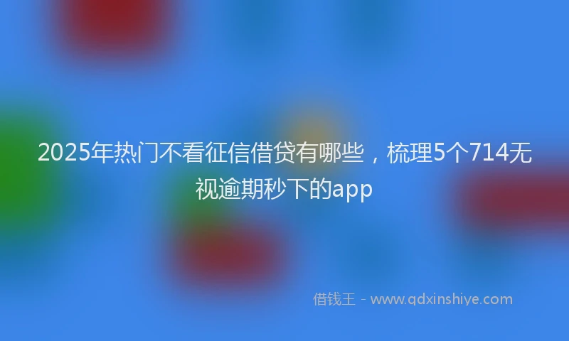 2025年热门不看征信借贷有哪些，梳理5个714无视逾期秒下的app