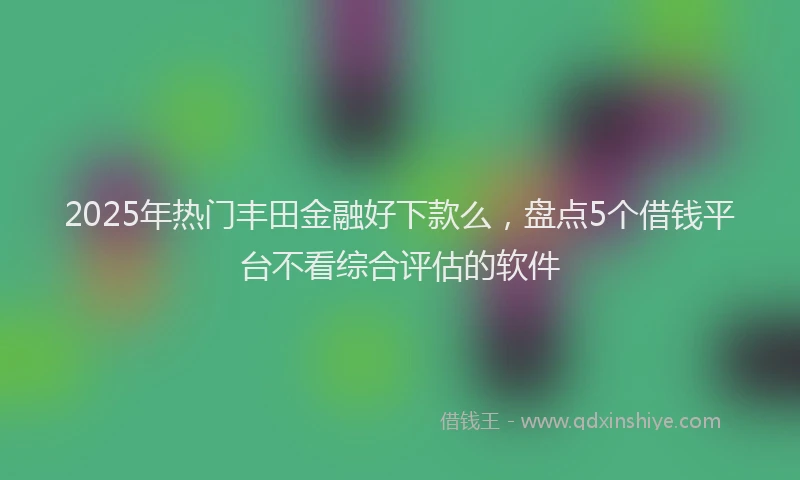 2025年热门丰田金融好下款么，盘点5个借钱平台不看综合评估的软件