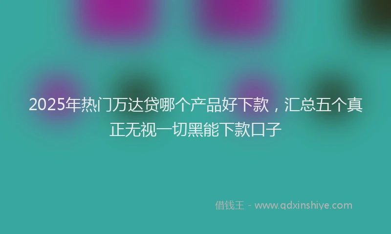 2025年热门万达贷哪个产品好下款，汇总五个真正无视一切黑能下款口子
