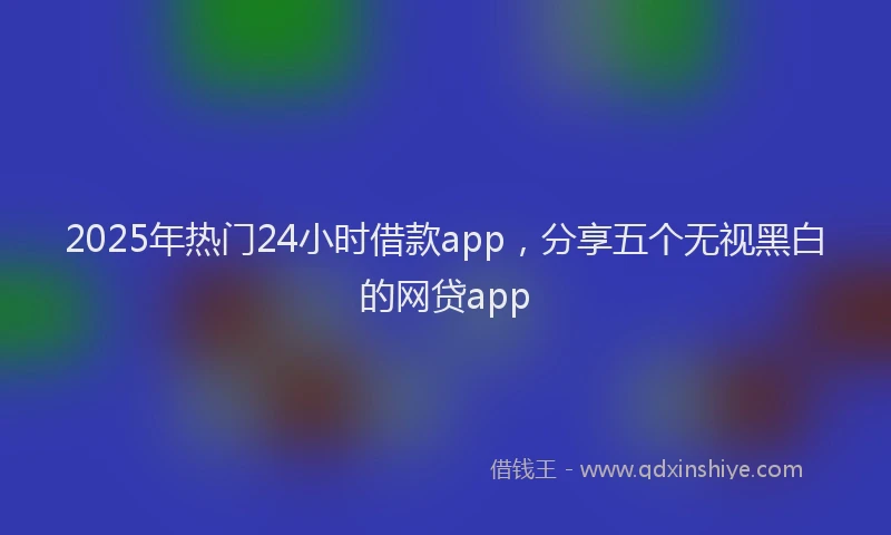 2025年热门24小时借款app，分享五个无视黑白的网贷app