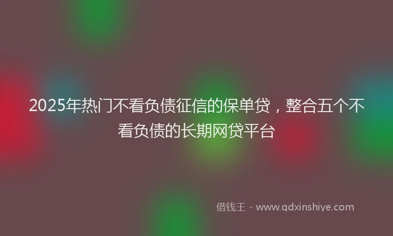 2025年热门不看负债征信的保单贷，整合五个不看负债的长期网贷平台
