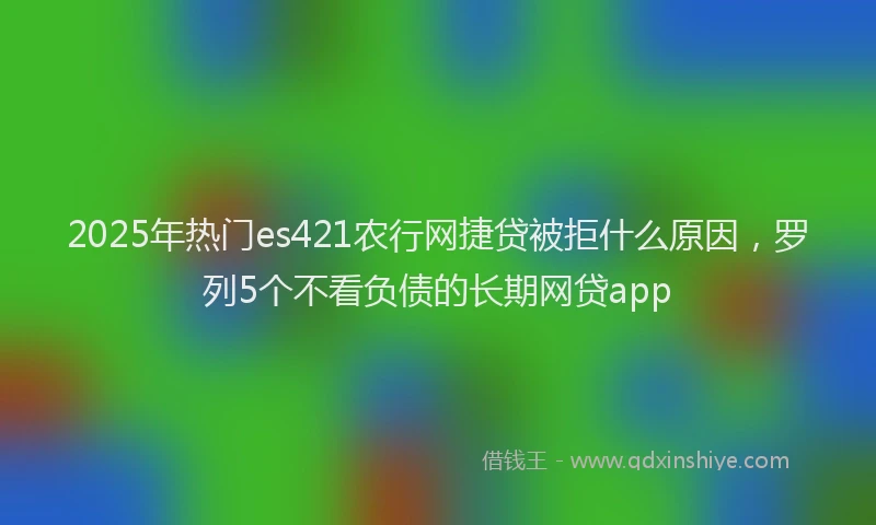 2025年热门es421农行网捷贷被拒什么原因，罗列5个不看负债的长期网贷app
