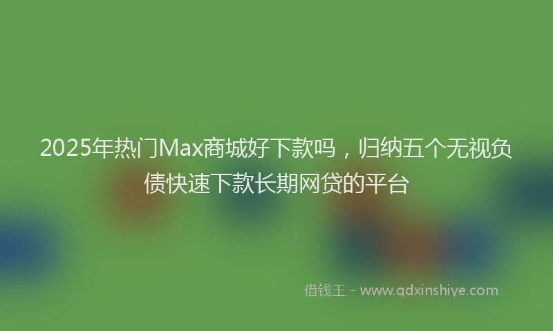 2025年热门Max商城好下款吗，归纳五个无视负债快速下款长期网贷的平台