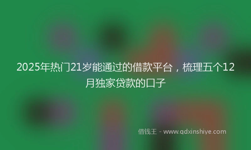 2025年热门21岁能通过的借款平台，梳理五个12月独家贷款的口子