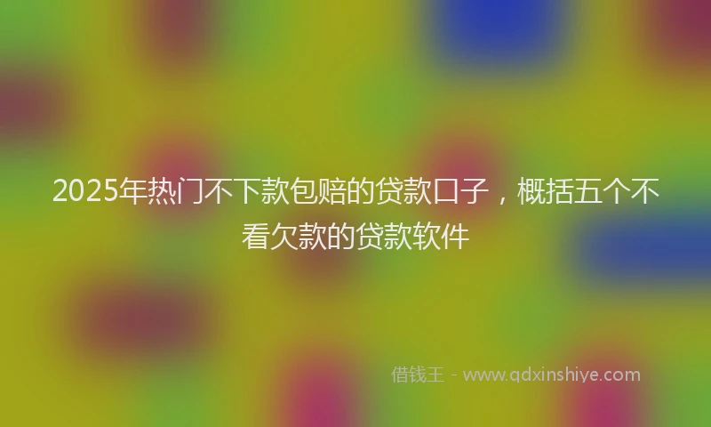 2025年热门不下款包赔的贷款口子，概括五个不看欠款的贷款软件