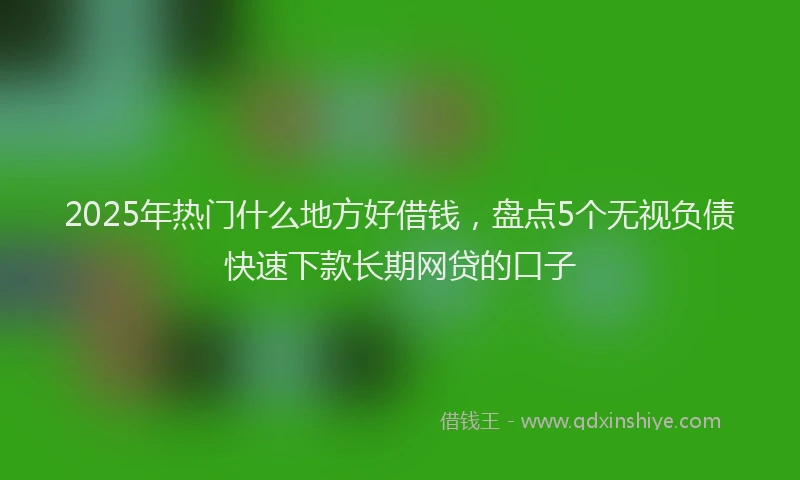 2025年热门什么地方好借钱，盘点5个无视负债快速下款长期网贷的口子