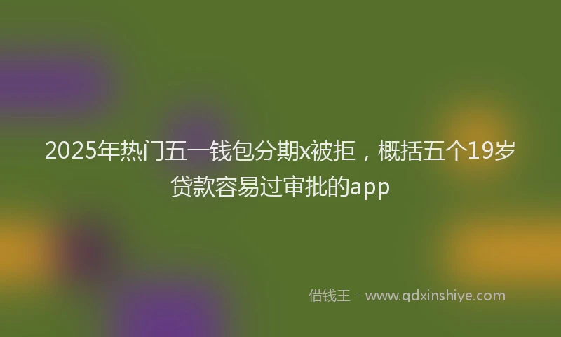 2025年热门五一钱包分期x被拒，概括五个19岁贷款容易过审批的app