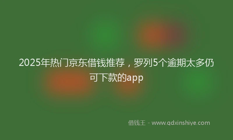 2025年热门京东借钱推荐，罗列5个逾期太多仍可下款的app
