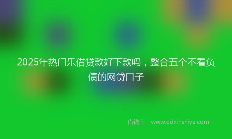 2025年热门乐借贷款好下款吗，整合五个不看负债的网贷口子