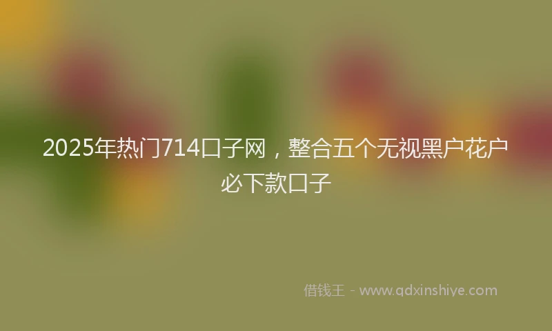 2025年热门714口子网，整合五个无视黑户花户必下款口子