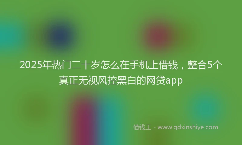 2025年热门二十岁怎么在手机上借钱，整合5个真正无视风控黑白的网贷app