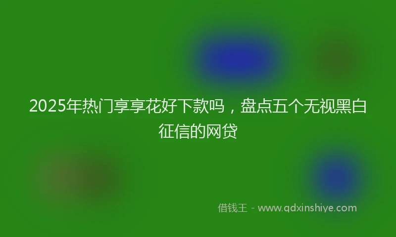 2025年热门享享花好下款吗，盘点五个无视黑白征信的网贷