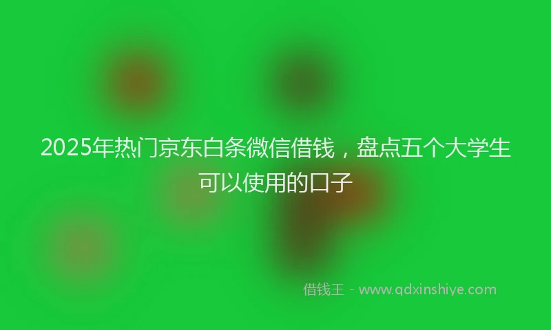2025年热门京东白条微信借钱，盘点五个大学生可以使用的口子