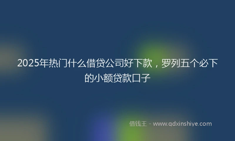2025年热门什么借贷公司好下款，罗列五个必下的小额贷款口子