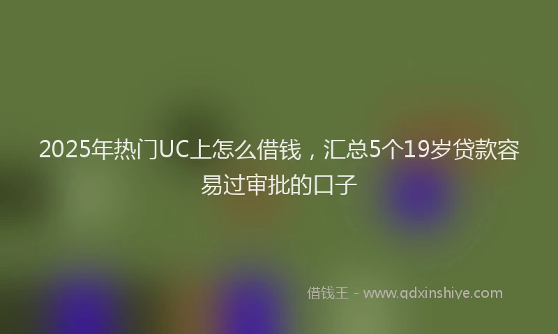 2025年热门UC上怎么借钱，汇总5个19岁贷款容易过审批的口子