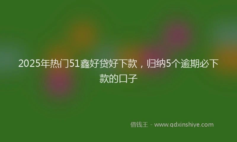 2025年热门51鑫好贷好下款，归纳5个逾期必下款的口子