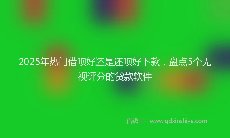 2025年热门借呗好还是还呗好下款，盘点5个无视评分的贷款软件