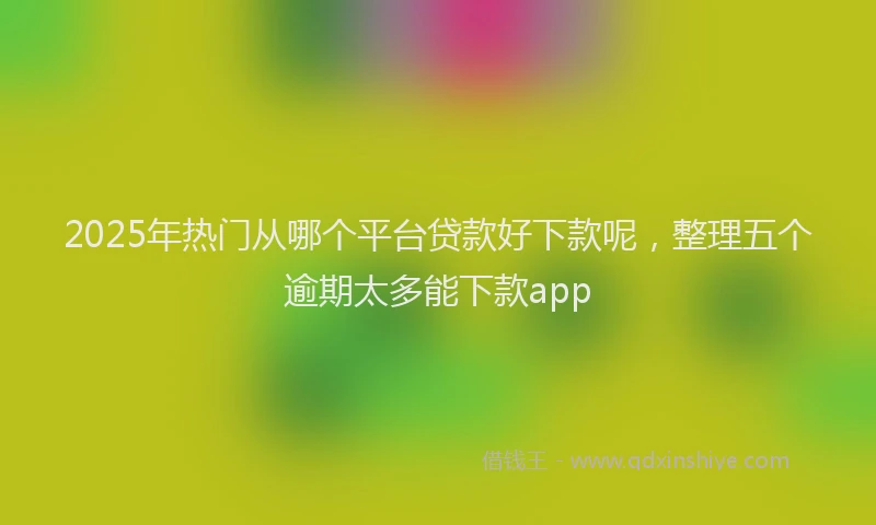 2025年热门从哪个平台贷款好下款呢，整理五个逾期太多能下款app