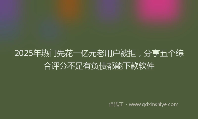 2025年热门先花一亿元老用户被拒，分享五个综合评分不足有负债都能下款软件