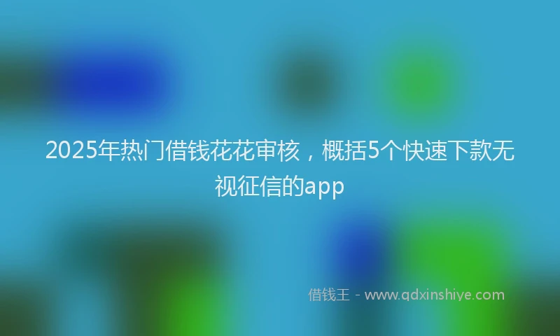 2025年热门借钱花花审核，概括5个快速下款无视征信的app