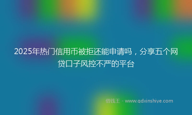 2025年热门信用币被拒还能申请吗，分享五个网贷口子风控不严的平台
