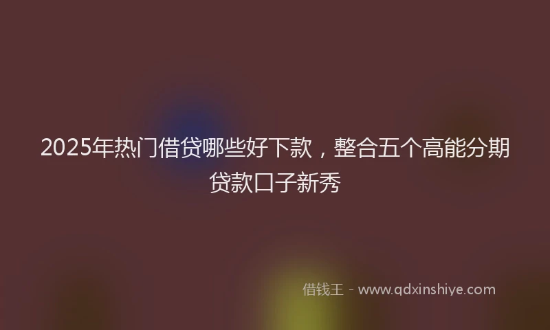 2025年热门借贷哪些好下款，整合五个高能分期贷款口子新秀