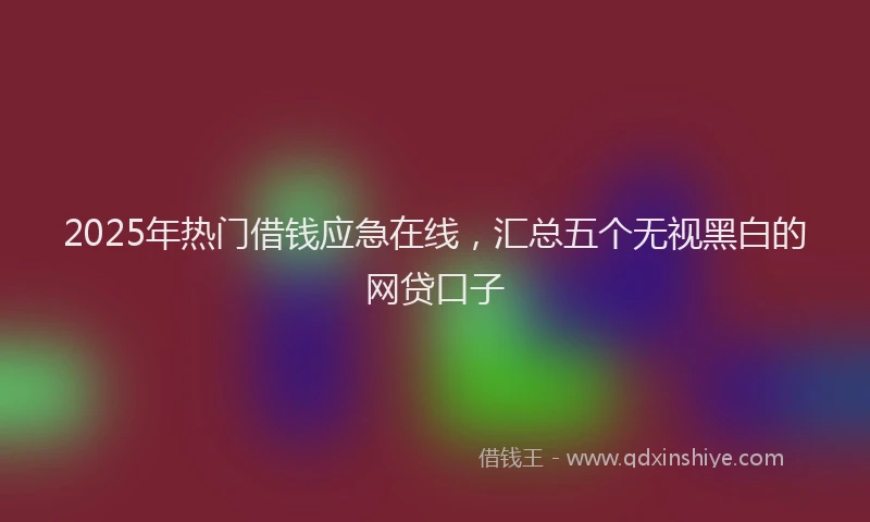 2025年热门借钱应急在线，汇总五个无视黑白的网贷口子