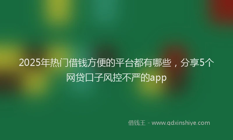 2025年热门借钱方便的平台都有哪些，分享5个网贷口子风控不严的app