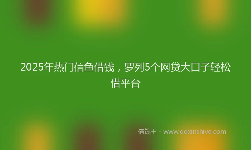 2025年热门信鱼借钱，罗列5个网贷大口子轻松借平台