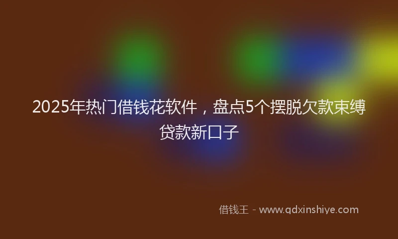 2025年热门借钱花软件，盘点5个摆脱欠款束缚贷款新口子