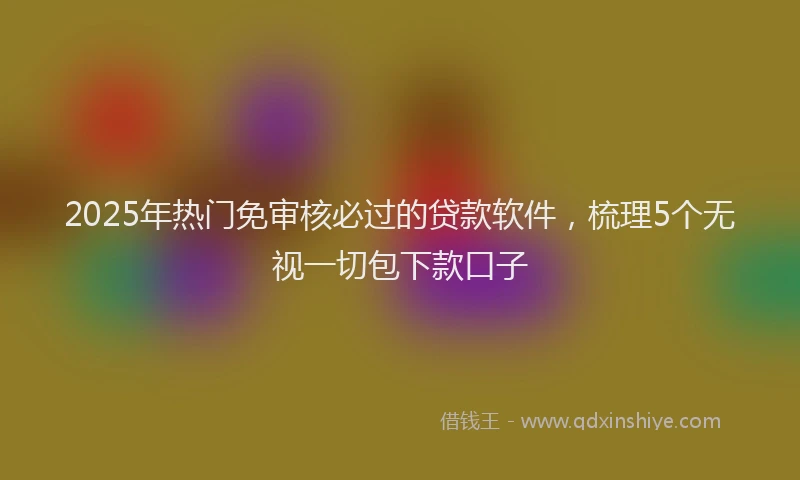 2025年热门免审核必过的贷款软件，梳理5个无视一切包下款口子