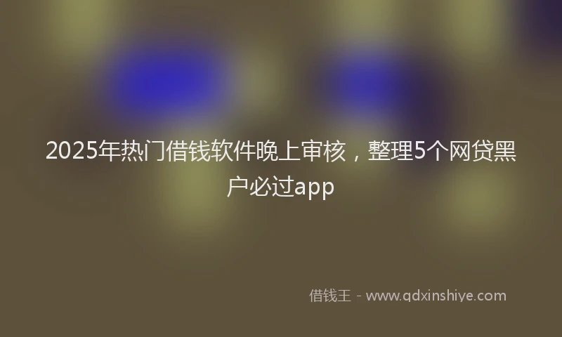 2025年热门借钱软件晚上审核，整理5个网贷黑户必过app