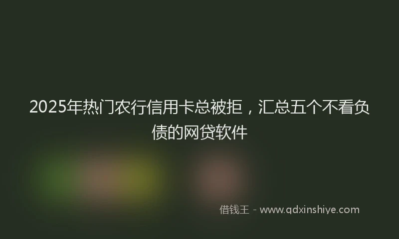 2025年热门农行信用卡总被拒，汇总五个不看负债的网贷软件