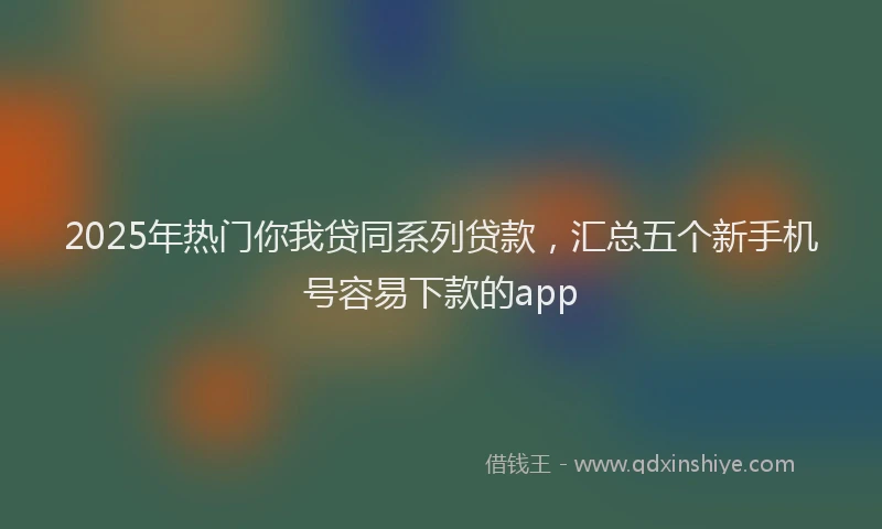 2025年热门你我贷同系列贷款，汇总五个新手机号容易下款的app