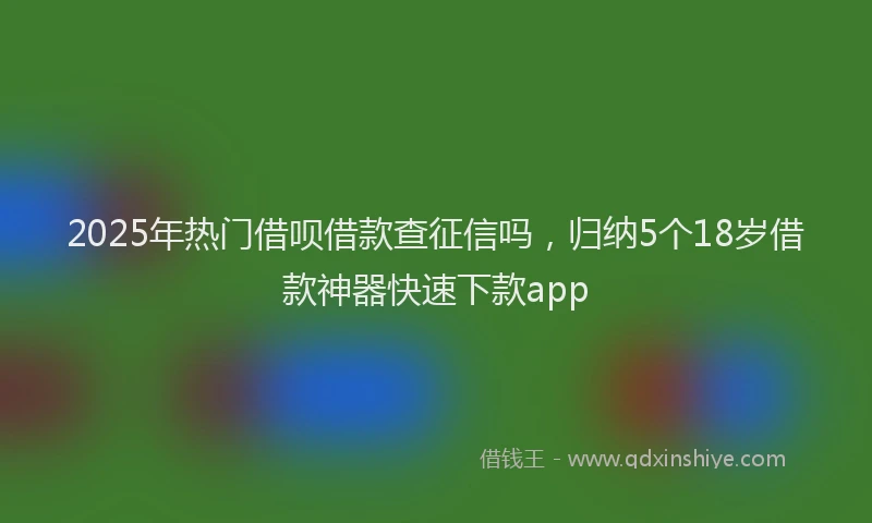2025年热门借呗借款查征信吗，归纳5个18岁借款神器快速下款app