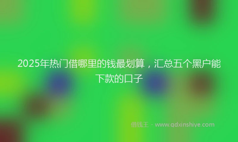 2025年热门借哪里的钱最划算，汇总五个黑户能下款的口子