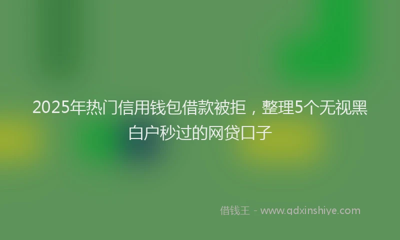2025年热门信用钱包借款被拒，整理5个无视黑白户秒过的网贷口子
