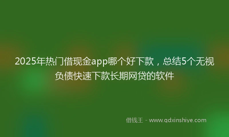 2025年热门借现金app哪个好下款，总结5个无视负债快速下款长期网贷的软件