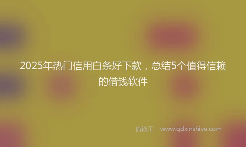 2025年热门信用白条好下款，总结5个值得信赖的借钱软件