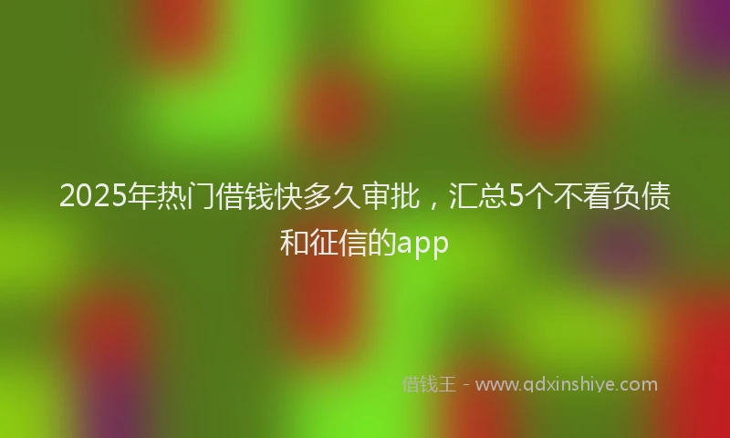2025年热门借钱快多久审批，汇总5个不看负债和征信的app