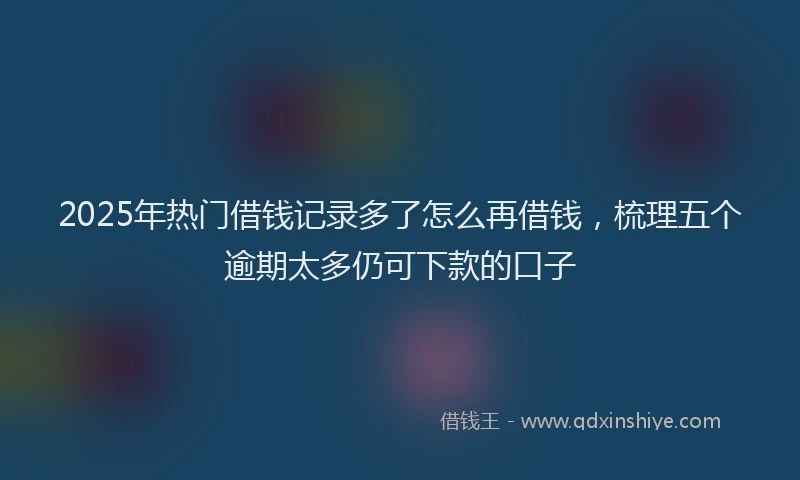 2025年热门借钱记录多了怎么再借钱，梳理五个逾期太多仍可下款的口子