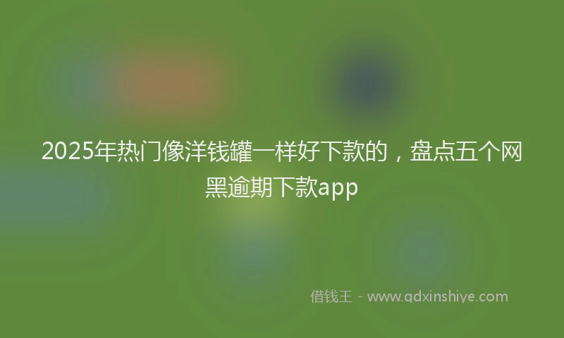 2025年热门像洋钱罐一样好下款的，盘点五个网黑逾期下款app