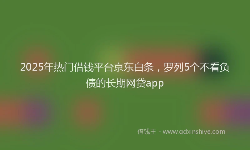 2025年热门借钱平台京东白条，罗列5个不看负债的长期网贷app