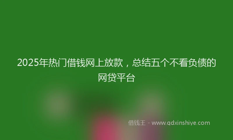 2025年热门借钱网上放款，总结五个不看负债的网贷平台