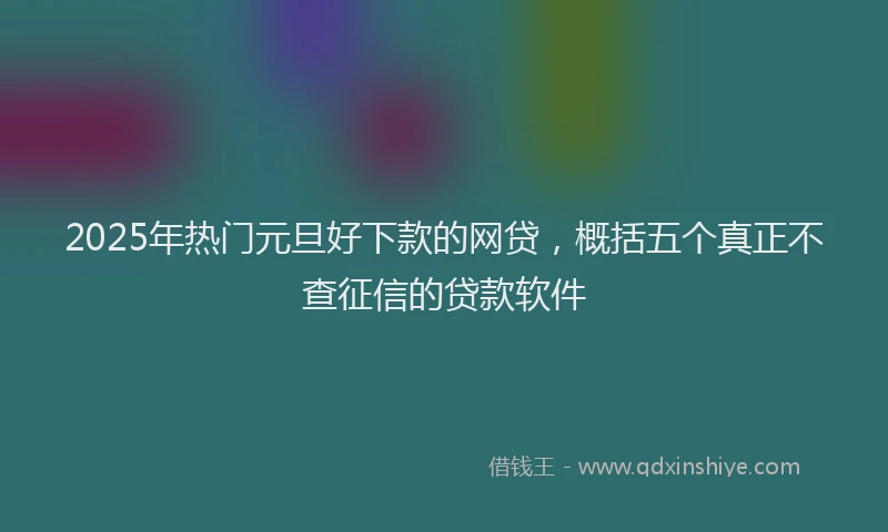 2025年热门元旦好下款的网贷，概括五个真正不查征信的贷款软件