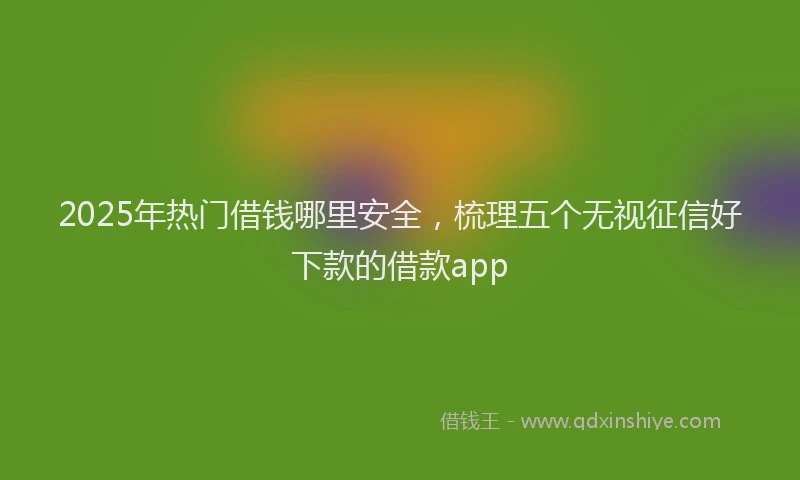 2025年热门借钱哪里安全，梳理五个无视征信好下款的借款app