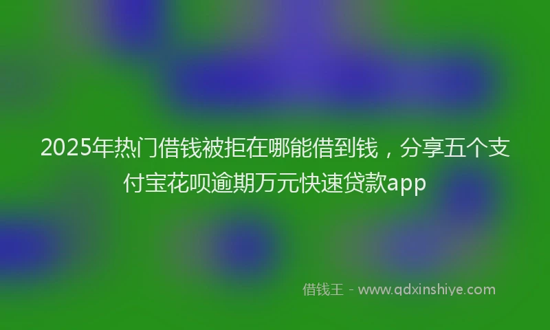 2025年热门借钱被拒在哪能借到钱，分享五个支付宝花呗逾期万元快速贷款app